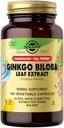 Solgar Ginkgo Biloba Leaf Extract - 180 capsules végétales - pleine puissance normalisée (SFP) - Non-OGM, végétalien, sans gluten, sans produits laitiers, casher, halal - 180 portions