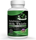 Halalways Lait Thistle Certifié Halal Supplément Lait Thistle Foie Supplément Detox Gentil Herbal Foie Nettoyer pour les hommes et les femmes - Liver Health Support - Non-OGM