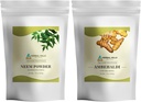 Neem Leaf Poudre et Ambehaldi Turmeric Poudre 16 Oz