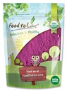 Nourriture pour vivre en poudre de jus de currant noir biologique, 8 onces — Non-OGM, Raw, Kosher, Vegan Superfood, Bulk, Riche en antioxydants, Idéal pour les jus, boissons et smoothies, Contient Maltodextrine