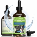 Animaux de compagnie Bien-être Mélatonine pour chiens - Soutien de sommeil holistique formulé par les vétustes - Patterns de sommeil sains, équilibre du rythme circadien - Supplément de mélatonine liquide - Fabriqué pour chiens 4 oz (59ml)