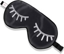 ZIMASILK Masque de Sommeil 100% Naturel en Soie Blindfold,Ajustable Super-Smooth Masque d'oeil doux pour dormir avec un sac (Eyelashes)