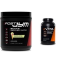 Post JYM Matrix actif après l'entraînement avec les BCAA, la glutamine et plus Rainbow Sherbert Flavor + Vita JYM Multivitamine d'athlète avec plus de 25 ingrédients clés 60 comprimés