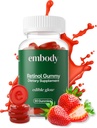 Embody: 60 Skin Gummies Multivitamin Retinol Gummy (Vitamine A Supplément pour Anti-Aging, Glowing, Youthful & Clear Skin) Cheveux et ongles forts avec Biotine, Vitamine C, B12 & Zinc
