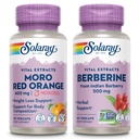 SOLARAY Moro Red Orange and Berberine Bundle - Morosil supplément de perte de poids pour les femmes et les hommes avec orange de sang, Berberine HCl de baies indiennes - Weight Loss Support, garantie de 60 jours, 30/60ct