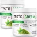(2 packs) Poudre de Greens de testo - Greens de testo, Poudre de Greens de testo, Formule avancée de Greens de testo, Greens de testo Toutes les formules naturelles, Avis de poudres de Greens de testo, 60 portions pendant 2 mois