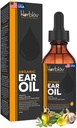 Huile d'oreille biologique pour les infections de l'oreille - Earrops naturels pour la prévention des infections, l'enlèvement de l'oreille et de la cire de Swimmer - Enfants, Adultes, Bébé, Dog Earache Remède - avec Mullein, Ail, Calendula, Fabriqué aux États-Unis