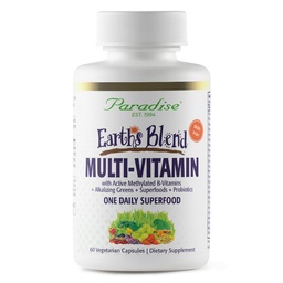 Paradise Herbes Mélanger une fois par jour la multivitamine des femmes avec le fer, 48 Superaliments organiques, probiotiques, antioxydants, vitamines A, B12, C, D, K2, 60 Capsules