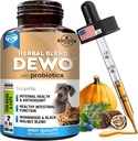 Défense naturelle intestinale pour les chiens et les chats – Nettoyez les plantes avec Wormwood, Black Walnut & Probiotic – favorise l'équilibre sain Gut & Flora – Formule de spectre large avancée – Fabriqué aux États-Unis
