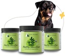 kin+kinkin Organic Multivitamin for Dogs & Cats - Supplément animal pour la peau et le manteau sains - Formule naturelle et sûre avec du blé, du kelp, de l'algue et de la noix de coco - Fabriqué aux États-Unis - Bundle (3 x 8 oz)