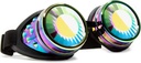 Gants Kaléidoscope GloFX Polychrome Wormhole - Festival Rave Costume Cosplay Prism EDM 3D Soudage gothique Gants