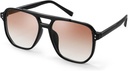 FEISEDY Retro Square Aviator Lunettes de soleil Femmes Hommes 70s Vintage Trendy Cadre en plastique Lunettes de soleil B2835