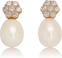Boucles d'oreilles 18K plaquées or Sterling Argent Sterling Rose
