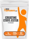 BulkSupplements.com Creatine Ethyl Ester Poudre de HCl - Supplément de créatine, Creatine Ethyl Ester Poudre - Non aromatisé et sans gluten, 3g par portion, 250g (8,8 oz) (paquet de 1)