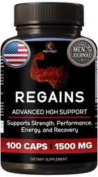 Suppléments HGH pour les hommes et les femmes - Regains Natural Anabolic Muscle Growth Building & Human Growth Hormone pour les hommes, Muscle Builder pour les hommes, Supplément de récupération musculaire, 100 pilules protéiques