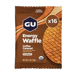 GU énergie Stroopwafel Caramel café sport nutrition gaufre, caféine inclus, et laiterie casher, l'énergie on-the-Go pour tout entraînement, 16 comtes