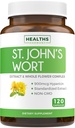 St John's Wort Capsules - Powerful & Potent Saint John's Wort Extract & Whole Herb Complex Standardisé à 900 mcg Hypericine pour équilibrer le soutien quotidien de l'humeur - Vegan Non-OGM & Lab Vérifié (120 capsules)