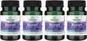Swanson Boron de l'Albion - Supplément de Glycine Boroganique à l'appui de la santé conjointe et de la santé des os - Formule d'absorption élevée peut soutenir l'équilibre global - (60 capsules, 6mg chacune) (4 pack)