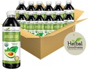 Supplément liquide à l'extrait de feuille d'avocat à base de plantes - Probiotique Protein Gut Health Fiber Supplément Bone Health & Immune Support -12(12oz) btls (paquet de 12)