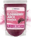 XPRS Nutra Poudre de jus de mûre aînée - Mélange de jus de fruits biologiques en poudre - Supplément de fraises aînées en poudre riche en vitamines A et C (16 oz)
