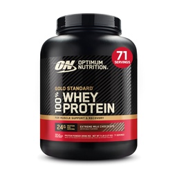 Optimum Nutrition Or Standard 100% poudre de protéines de lactosérum, chocolat au lait extrême, 5 livres (paquetage mai Vary)