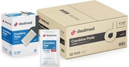 Blocs de mélange abdominaux disponibles 8"x10" (360-Case) Stérile emballée individuellement, tampons ABD, absorbants, non-adhérents pour les blessures, drainage, premiers soins, 24/Box (cas de 15)