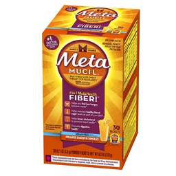 Métamucil Fibre simple Texture lisse sans sucre Orange - 30 paquets