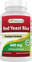 Best Naturals, Red Yeast Rice, 600 mg capsules, 120 capsules, 2 capsules par portion/1200mg par portion
