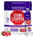 Moonstone Stone Stopper Drink Mix, framboise aux canneberges, prévention de la pierre de rein, protecteur d'oxalate de calcium, développé par les urologues pour améliorer l'hydratation et soutenir la santé rénale, 15 jours d'approvisionnement