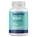 BESTVITE Riboflavin-5-Phosphate 50mg (120 capsules végétariennes) - Pas de stéarate - Vegan - Non OGM - Sans gluten - Forme bioactive de vitamine B2