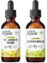 Teinture de millepertuis sauvage et biologique 2 fl oz et baume de citron Teinture 2 fl oz