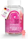 Femmes IvyBears Gommies de vitamine capillaire avec biotine complexe, collagène, acide folique, vitamine B7, et kératine pour les cheveux, la peau et les ongles - Végétaux de croissance des cheveux et 100% vitamine boost - 60 comte, 1 mois d'approvisionnement