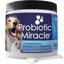 NUSENTIA Probiotiques pour chiens -(360 Scoops)- Miracle probiotique - Probiotiques et prébiotiques avancés et spécifiques aux espèces pour arrêter la diarrhée, le tabouret et le soutien immunitaire Yeast-Plus