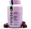 Related Sleep Daily Gummies - Soutien de sommeil avec Mélanonine à faible teneur en sodium, Magnésium, L-Theanine, Lion's Mane, Reishi, Cordyceps et Turquie Tail Mushrooms - Vegan, Made in USA - 60 Comte
