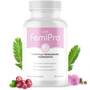 Suppléments Femipro Bladder pour les femmes et les hommes, mélange naturel d'herbes et de probiotiques, soutient la santé du piège urinaire et l'équilibre du microbiome