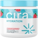 Poudre d'hydratation de cira (45 portions) - Mélange de boissons électrolytes avec sel himalayen pour le soulagement et la récupération de la déshydratation - Margarita aux fraises