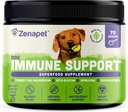 ZENAPET Dog Immune Support Premium Powder Topper, Turkey Tail, Spirulina & Beta-Glucan, Supporte un système immunitaire sain et la digestion, Human-Grade, Fabriqué aux États-Unis