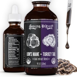 Teinture de la queue de lion biologique + de dinde, fabriquée avec des champignons cultivés sur notre ferme aux États-Unis