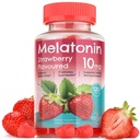Mélatonine Gommies - Supplément alimentaire de 10 mg - Aromatisé aux fraises - 120 Gommies végétaliens - par NextGenU