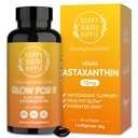 Astaxanthine supplément 12mg de antioxydant à base de plantes pour l'hydratation de la peau, l'élasticité et le rayonnement Glow.