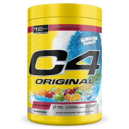 Cellucor C4 Préentraînement original – Punch hawaïen - Préentraînement pour l'endurance, la mise au point et la performance avec 200mg de caféine, Beta-Alanine, Nitrate de créatine, L-Arginine et Peptipump – sans sucre, 50 portions