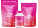 Pink Stork PMS Support Trio: Suppléments de secours pour la période, Thé à la cannelle, + Sucres à la menthe poivrée, Soutien menstruel, Kit de première période, Hormone Balance for Healthy Menstrual Cycle, Femme-Owned