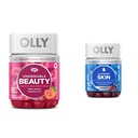 OLLY Undeniable Beauty Gummy 60ct Grapefruit & Glowing Skin Gummy 50ct Plump Berry - Biotin, Keratin, Vitamin C, Hyaluronic Acid & Collagen Peptides