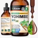 BIO KRAUTER® Yohimbine pour le support de performance - Vegan Yohimbe Suppléments pour hommes et femmes 500 mg par portion (Yohimbe Bark) 4 Fl.Oz., 56 jours d'approvisionnement, sans alcool et sans sucre