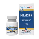 Source supérieure Melatonin 3 mg - Supplément de soutien au sommeil sain pour les adultes - Formule de mélatonine avec aide à la camomille Relaxation et sommeil reposé - 60 comprimés de dissolution sublinguale