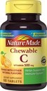 Nature faite de vitamine à croquer C 500 mg comprimés, 60 Compte pour aider à soutenir le système immunitaire (paquet de 3)