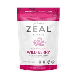 Zurvita - Zéal pour la vie Sac de bien-être de 30 jours - Farine de baies sauvages - Supplément nutritionnel quotidien pour la vitalité, l'immunité et le bien-être global - 420 Grams