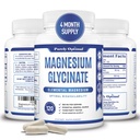 Purely Optimal Magnesium Glycinate 500mg – Sleep Support & Stress Relief – Gentle, High Absorption Magnesium Supplement for Muscle Relaxation, Calm & Nerve Support – 120 Capsules