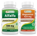 Best Naturals Alfalfa Green Super Food 500 mg & Magnesium Glycinate 425 mg