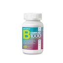 B Complex 1000 - Full Spectrum of B Vitamins for Energy, Heart & Immune Support - B-Complex Supplement with Adaptogens - 60 Capsules, 60-Day Supply
